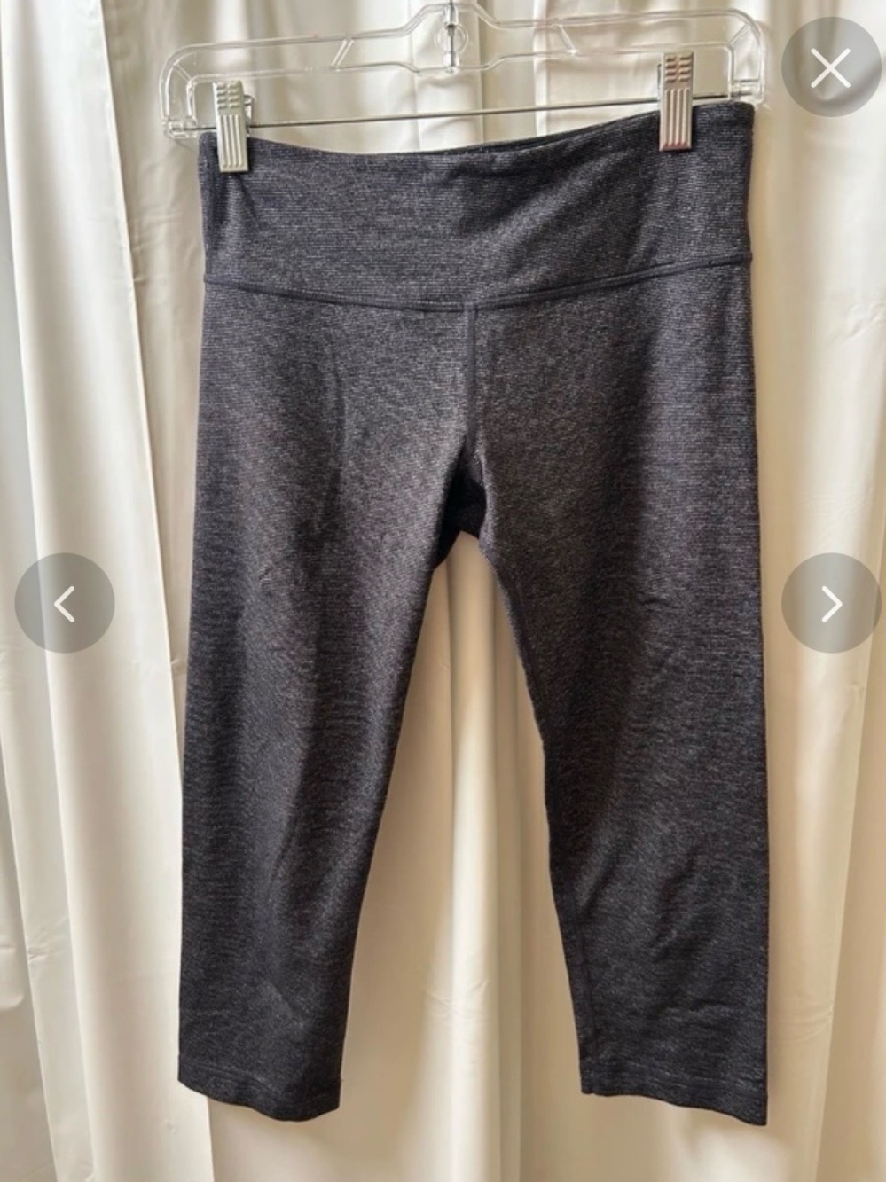 lululemon Dark Charcoal Gray Cropped Leggings